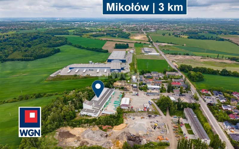 Obiekt przemysłowy/hala na  wynajem Wyry - Na wynajem budynek produkcyjno-biurowy/pow. ok. 4330m2/, działka 14054m2.